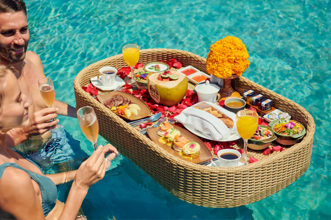 Ayana Resort Floating Breakfast