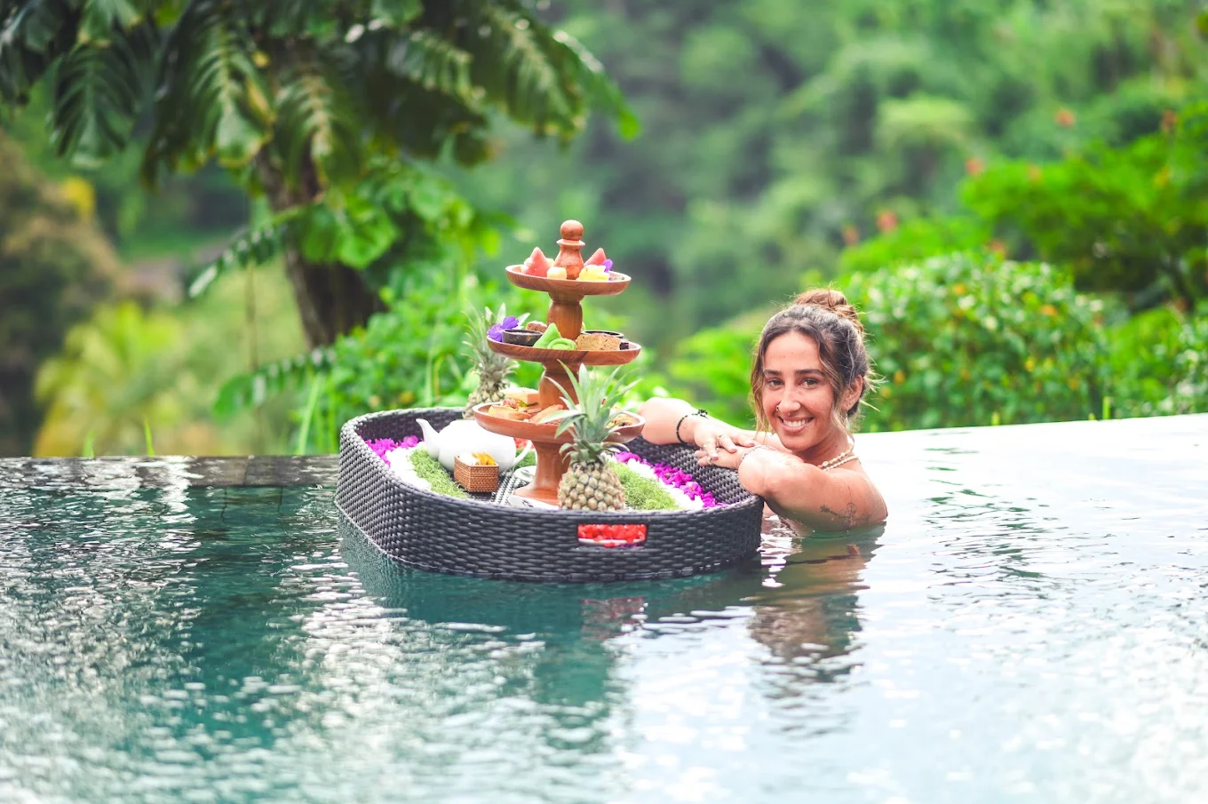 Puri Gangga Resort Floating Breakfast